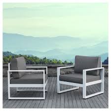 Patio casual offers tampa bay's largest selection of quality outdoor patio furniture along with lots of coastal inspired and tropical outdoor accessories. Baltic 2pc Metal Patio Chair Set White Real Flame Target