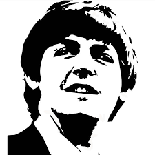 Black And White Vector Face Black And White Vector Of Paul Mccartney In Photo Shop Image Beatles Art Silhouette Art Art Techniques Paint
