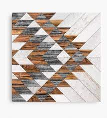 Urban Tribal Pattern No 12 Aztec Wood Canvas Print By Zoltan Ratko In 2021 Tribal Pattern Wood Art Wood Canvas Print