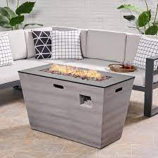 Orren Ellis Horatious Outdoor Modern Concrete Propane Fire Pit Table Reviews Wayfair