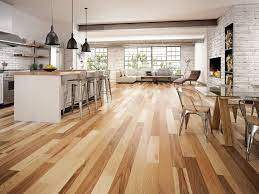 Quality hickory floors can last for decades—or even as red and white oak aren't quite as hard as hickory, oak flooring may require more frequent refinishing. Open Space Natural Emira Hickory Contemporary Kitchen Montreal By Lauzon Wood Floors Houzz