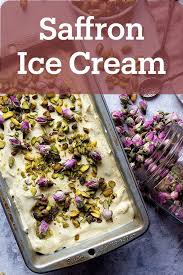 Persian No Churn Saffron Ice Cream Video Unicorns In The Kitchen In 2020 Persian Desserts Persian Ice Cream Indian Dessert Recipes