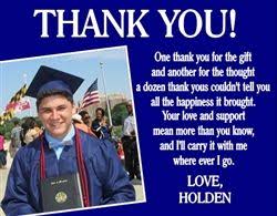 Thank you cards for graduation gifts. Graduation Thank You Card Photo 4 Graduation Thank You Cards Personalized Graduation High School Graduation Party