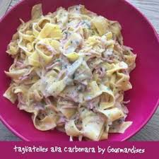 Tagliatelle Alla Carbonara 412 Cal Par Personne Ou 11 Pp Gourmandises Sucrees Ou Salees Tagliatelles Carbonara Tagliatelle Carbonara