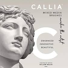 Amazon.com: Willow Wolfe Callia Mixed Media Artist Paint Brush Round 12