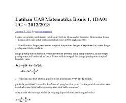 Check spelling or type a new query. Contoh Soal Matematika Bisnis Soal Kelasmu