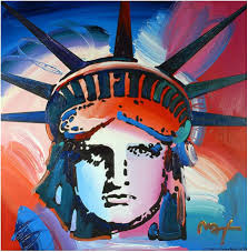 Amazon.com: Liberty Peter Max Art Poster Oil Canvas Print Wall Art Decor  Painting (32x32 inch): Posters & Prints
