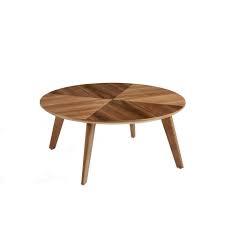 Tasha cocktail table in brown and forest gate 32 inch giselle modern round faux marble coffee table. Coffee Table Made Of Solid Wood With Walnut Veneer Angel Cerda S L