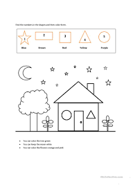 Free shape worksheets for preschool and kindergarten. Colors Shapes Numbers English Esl Worksheets For Distance Learning And Physical Classrooms