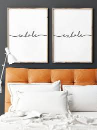 Inhale Exhale Print Wall Art Inhale Exhale Pilates Gifts Etsy Home Bedroom Inspirations Home Bedroom