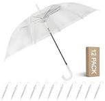 Wedding Clear Umbrellas Bulk (12 Pack)
