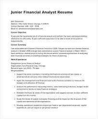 Junior Financial Analyst Resume In Word 1 Financial Analyst Resume Sample If You Are The One That Searches For Financial Analyst Resume Sample Read This Ar