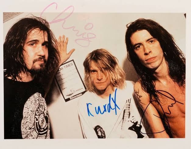 NIRVANA Signed Photograph Rock - Dave Grohl Krist Novoselic Kurt Cobain preprint