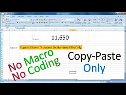 Excel Formula To Convert Numbers To Words In Rupees No Macro No Coding Spellnumber Function Youtube