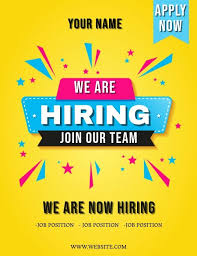 Find & download free graphic resources for job ad. We Are Hiring Flyer Template Hiring Poster Flyer Template We Are Hiring