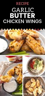 Garlic Butter Chicken Wings Recipe Macheesmo Recipe Chicken Wing Recipes Wing Recipes Garlic Butter Chicken