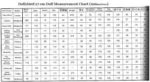 Dollybird 27cm Doll Measurement Chart Dollybird