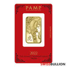 Lunar Year Gold Bar 1 Ounce Pamp Lunar Tiger Gold Bar