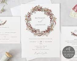 Winter Wedding Invitation Template Set Try Before You Buy Etsy In 2021 Winter Wedding Invitations Christmas Wedding Invitations Wedding Invitation Templates