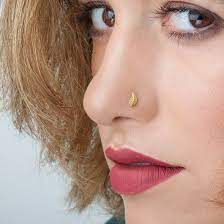 Leaf Jewelry Leaf Nose Stud Leaf Nose Ring 14k Gold Nose Stud Rose Gold Nose Stud White Gold Nose Stud Real Gold Nose Stud Sku 108 Rose Gold Nose Stud Nose
