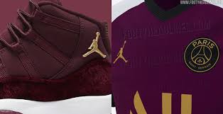 Leaked Jordan Psg 20 21 Third Kit Inspired Air Jordan 11 Red Velvet Footy Headlines