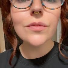 Gold Daith Piercing,septum Piercing Surgical Steel Clicker Ring..16g..8mm