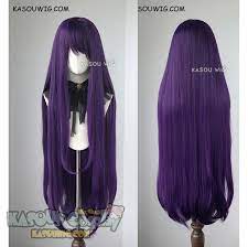 Ddlc Doki Doki Literature Club Yuri Long Straight Purple Cosplay Wig Sp37 Harajuku Wigs Kawaii Hairstyles Cosplay Hair