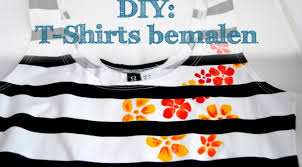 Tshirt selbst gestalten und bedrucken bandyshirt. Diy T Shirts Bemalen Drei Techniken Mit Und Ohne Schablone