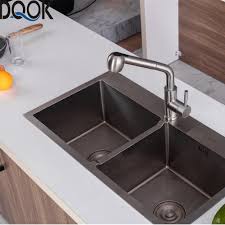 Browse our large selection of kitchen faucets to find the faucet that best fits your kitchen's style and needs. Dqok Brushed Nickel Kitchen Faucets Single Hole 360 Degree Swivel Pull Out Black Kitchen Sink Faucet Mixer Stainless Steel Tap Kitchen Faucets Aliexpress