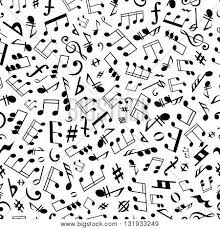Music notes clipart black and white filsize: Black White Seamless Vector Photo Free Trial Bigstock