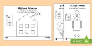 By printing out this quiz and taking it with pen and paper creates for a good variation to only playing it online. Colour By 2d Shapes Worksheet Worksheet Italian Translation