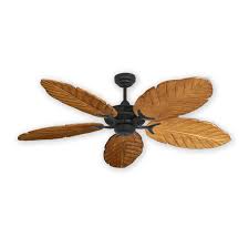 Palm leafs, ratta, and solid carve wood blades. Gulf Coast Fans Coastal Air 52 Tropical Leaf Ceiling Fan Dc Motor 12 Finish Combos