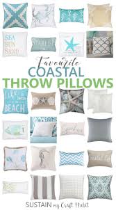 Coastal Style Throw Pillows For Summer Decorating Pretty Beach Themed Pillows For The Cottage Or Lake Coastal Throw Pillows Beach Theme Pillows Coastal Throw
