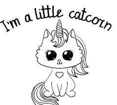 We have over 120 different and attractive unicorn pictures on our website. Kitty Cat Unicorn Coloring Page Novocom Top