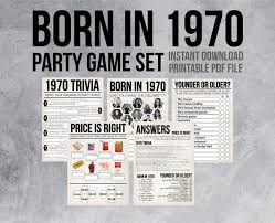 When you finish this quiz, you can follow . Born In 1970 50th Birthday Party Games 1970 Trivia Price Is Right Name The Celebrity 50th Younger Or Older 1970 Printable Party Games 50th Birthday Party Games Surprise 50th Birthday Party 50th Birthday Quotes