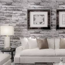 Vintage 3d Effect Stack Stone Wallpaper Wp109 Stone Wallpaper Brick Wallpaper Vintage Living Room