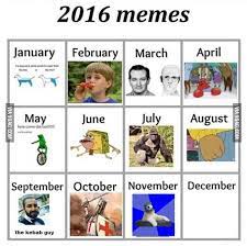 Updated Meme Calendar 2016 9gag