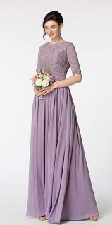 Wisteria Purple Modest Bridesmaid Dress With Elbow Sleeves Modest Bridesmaid Dresses Modest Bridesmaid Dresses Long Bridesmaid Dresses With Sleeves
