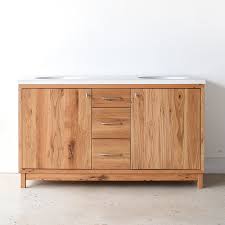60 Modern Wood Vanity Double Sink