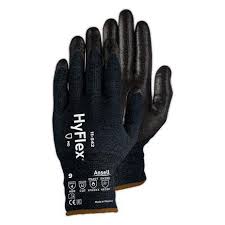 ansell hyflex 11 542 black intercept technology glove with foam nitrile palm coating cut level a7