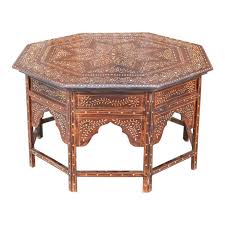 Large Octagonal Bone Inlay Floral Table In 2020 Bone Inlay Furniture Octagon Table Bone Inlay
