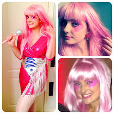 Jem Jem And The Holograms Halloween Costume Cosplay Pink Hair Jem Make Up Diy Pink Hair Jem And The Holograms Halloween Hologram