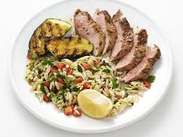 Pork And Zucchini With Orzo Recipe Food Network Recipes Grilled Pork Tenderloin Recipes Pork Tenderloin Recipes