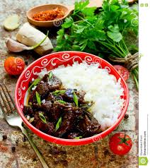 Wir haben eine große getränkekarte die für jeden geschmack etwas bietet. Fleisch In Der Sosse Mit Basmatireis Mongolische Kuche Stockbild Bild Von Koreanisch Asien 76470333