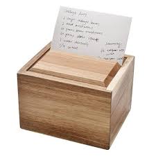 August Grove Acacia Wood Recipe Box With Card Divider Recipe Box Wooden Recipe Card Boxes Recipe Box Diy