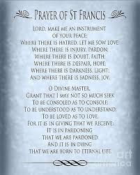 Prayer Of St Francis Pope Francis Prayer Blue Grey Parchment Greeting Card For Sale By Ginny Gaura In 2020 Saint Francis Prayer St Francis Quotes Prayers