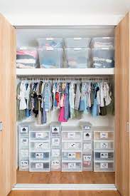 子ども3人の服をまとめて収納 ごちゃごちゃしない一工夫 子ども3人分のクローゼット 子ども3人分のクローゼット 190507 クローゼット 収納 子供 洋服 収納 クローゼットのレイアウト