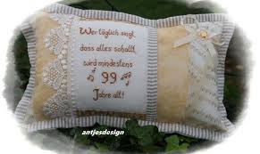 65 70 75 80 Geburtstag Geschenk Oma Opa Kissen Beige Shabby Vintage Mit Spruch Wer Taglich Singt Dass Alles Schallt Shabby Pillows Framed Fabric Handmade Art