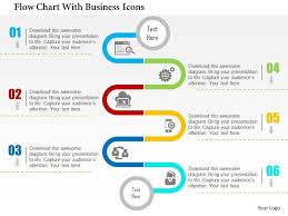 Flow Chart With Business Icons Flat Powerpoint Design