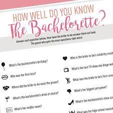 Of course, some questions can be pretty tame, or at least comfortable for a wide range of bachelorette party guests. Bachelorette Party Game Printable How Well Do You Know The Bachelorette Stag Hen